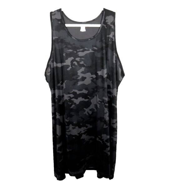 Athletic Works Black Gray Camouflage Racerback Tank Dress Plus Size 3X - Picture 2 of 7